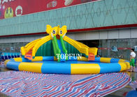 Аквапарк изготовленного на заказ брезента ПВК раздувное с бассейном для детей/взрослых