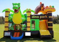 Прокат надувного замка динозавра PVC на открытом воздухе игры 0.55mm взрослых и детей раздувной