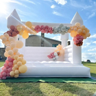Коммерческий белый надувный вышибальщик замок прыжки надувные свадьбы дом