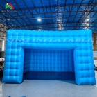 Настраиваемый цвет светодиодного освещения мобильный ночной клуб палатка синий надувный кубический палатка вечеринка палатка для мероприятий