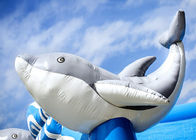 Подгоняйте замок голубого дельфина дела 1.6фт раздувной скача для стежка детей двух- тройного