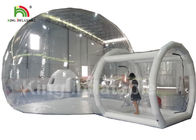 шатер пузыря диаметра 6м прозрачный раздувной с тоннелем для на открытом воздухе располагаясь лагерем ренты