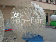 Напольный ясный раздувной zorbing шарик/большие стеклянные шарики с гарантированностью 1 года