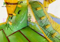 Дома и скольжение зеленых/желтого цвета 0.55мм ПВК коммерчески прыжка с одобренным КЭ