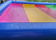 цвета радуги брезента ПВК 8 * 8 м водный бассейн голубого раздувной для игры детей
