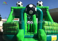 Скольжение дома раздувного надувного замка зеленых детей футбола скача комбинированное для партии