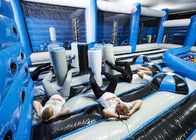 Голубой парк атракционов длиной 29m PVC крытый детей раздувной