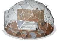 Шатер на открытом воздухе прозрачного пузыря шатра геодезического купола 4 m располагаясь лагерем с целью труб звезд стальных