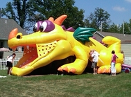 Полоса препятствий замка хвастуна большого дракона раздувная для детей