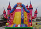 Customized 0.55mm PVC Pink Inflatable Vivid Animals Dry Slide amusement park