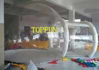 Прозрачный шатер пузыря PVC 0.8mm раздувной с тоннелем для выставки