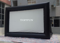 Экран кино напольного брезента PVC черноты раздувной с поддержкой позади