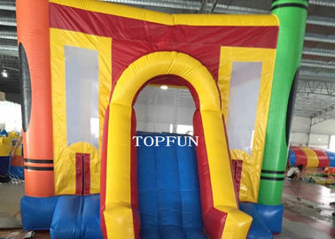 7 X 4M Amusement Park Kids Jumping Castle Inflatable With Pool Slide