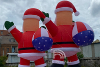 Гигантская раздувная реклама дисплея Санта Клауса 6м 8м 10м рождества коммерчески на открытом воздухе