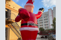 Гигантский раздувной Санта Клаус с украшениями рождества сумки подарка на открытом воздухе