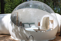 Дом шатра пузыря PVC с комнаты шатров уединения гостиницы спальни на открытом воздухе располагаясь лагерем половиной белой ясной защищая раздувной