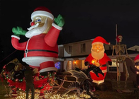 Санта-Клаус взрывает рождественские украшения Гигантские надувные надувные лодки Санта-Клауса