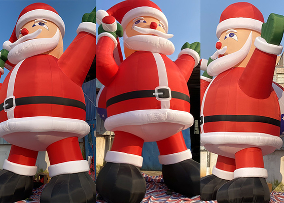 На открытом воздухе Санта Клаус Xmas гигантский раздувной с воздуходувкой для украшений рождества