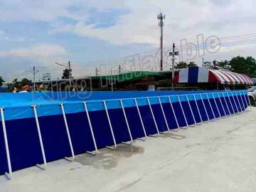 Коммерчески раздувное аквапарк крупного плана брезента PVC парка 0.9mm водных горок с вышеуказанным земным бассейном