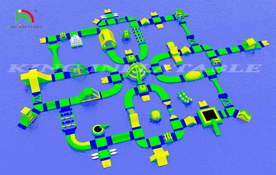 Большое настраиваемое надувное плавучее парковое оборудование для отдыха с надувными водными препятствиями