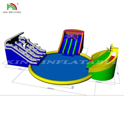 Надувные водные горки Плавательный мяч Игрушки Бассейны Надувный аквапарк с бассейном