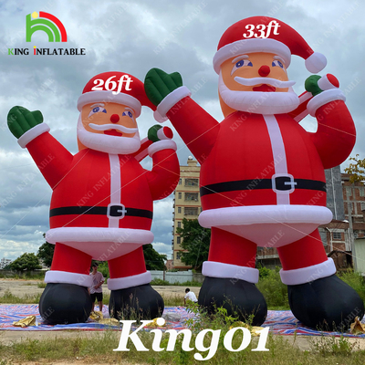 20 футов 26 футов 33 футов Рекламный надувный Санта Клаус Для украшения рождественской вечеринки