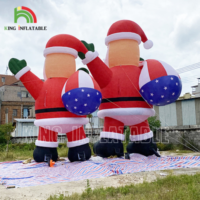 20 футов 26 футов 33 футов Рекламный надувный Санта Клаус Для украшения рождественской вечеринки