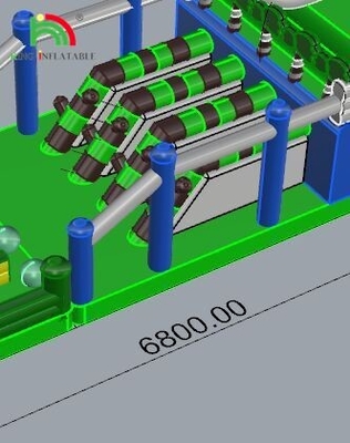 Коммерческая ПВХ гигантские надувные препятствия игры для взрослых на открытом воздухе бега игра препятствия оборудование
