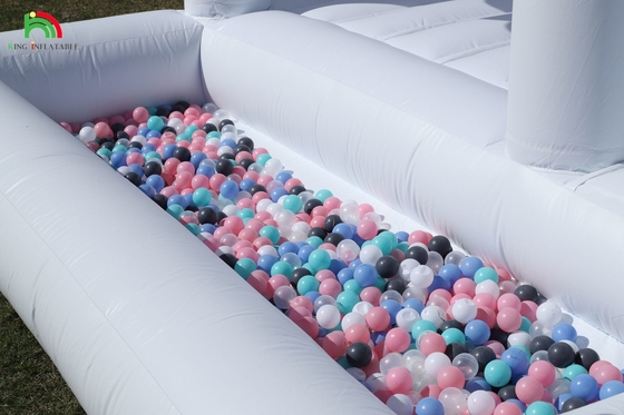 13x13x10ft коммерческий белый скачок дом большой прыжок скачок надувный замок для детей взрослые с горки и мяч
