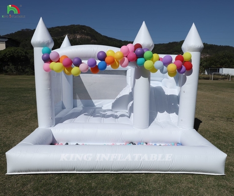 13x13x10ft коммерческий белый скачок дом большой прыжок скачок надувный замок для детей взрослые с горки и мяч