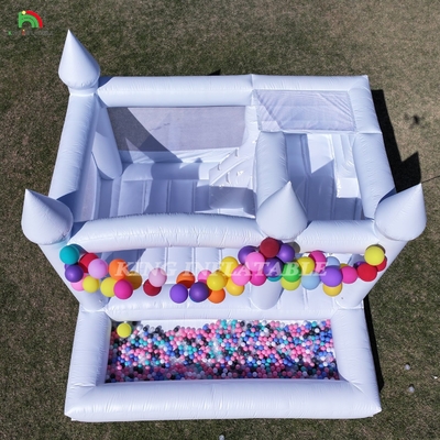13x13x10ft коммерческий белый скачок дом большой прыжок скачок надувный замок для детей взрослые с горки и мяч