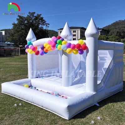 13x13x10ft коммерческий белый скачок дом большой прыжок скачок надувный замок для детей взрослые с горки и мяч