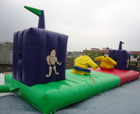 Высококачественный надувной игровой карнавал Батут Сумо Костюмы Bungee Run для взрослых и детей ﻿