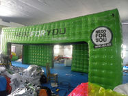 Зеленый квадратный раздувной шатер случая с брезентом PVC 0.6mm до 0.9mm, водоустойчивый и огнезащитный