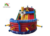 Красный раздувной скача замок с воздуходувкой для скольжения хвастуна малыша/пиратского корабля комбинированного