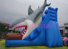ЭН14960 раздувное сухое скольжение для детей, голубое скольжение акулы двойным стежком раздувное
