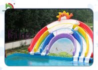 Скольжение радуги ПВК майн анти- УЛЬТРАФИОЛЕТОВЫХ раздувных аквапарк тройное с бассейном для прокатов