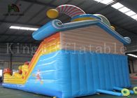 Дома прыжка ПВК красочного клоуна 0.55мм раздувные коммерчески с скольжением для детей