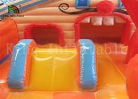 Дома прыжка ПВК красочного клоуна 0.55мм раздувные коммерчески с скольжением для детей