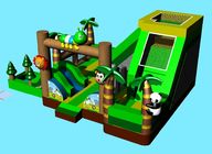 Замок хвастуна спортивной площадки малыша парка атракционов зеленой животной панды темы раздувной