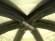 10m Span раздувные воздухонепроницаемые столбы рамки PVC черноты шатра случая спайдера с крышей напечатанной белизной
