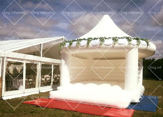 Надувной замок на открытом воздухе белого Carousel 4x3.5m раздувной для пользы свадьбы