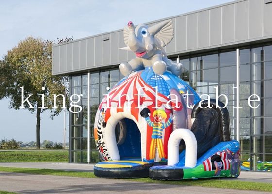 Замки слона цирка брезента PVC 0.55MM раздувные скача