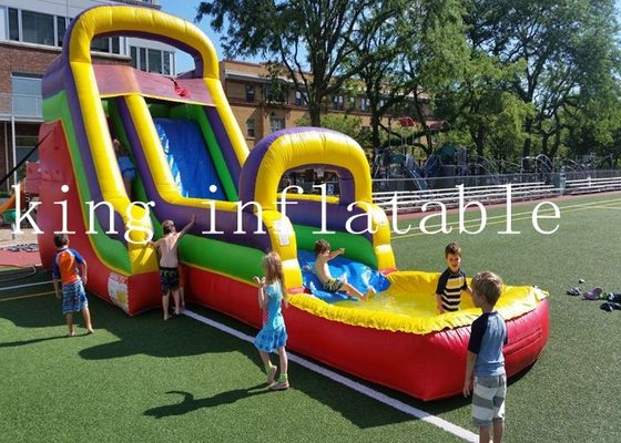 Четырехшпиндельные шить водные горки PVC темы радуги для детей