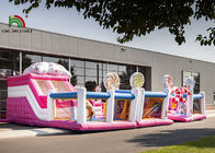 Парк атракционов Candyland коммерчески пинка PVC 10m Платона раздувной со скольжением