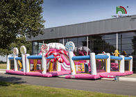 Парк атракционов Candyland коммерчески пинка PVC 10m Платона раздувной со скольжением