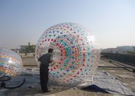 Покрасьте шарика Zorb многоточия шарик завальцовки хомяка раздувного людской с цветастым D-кольцом