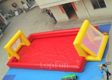игры спортов брезента PVC 0.45mm до 0.55mm раздувные, двойное оборудование спортов футбольного поля пробки