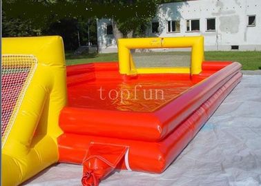 игры спортов брезента PVC 0.45mm до 0.55mm раздувные, двойное оборудование спортов футбольного поля пробки