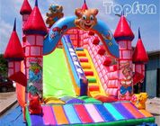 Замок брезента PVC милый раздувной скача для малышей с цветастым художественным произведением
